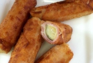 fried pickle roll ups